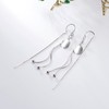 925 Sterling Silver Cubic Zirconia Dangle Earrings Threader Earrings Tassel