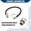 Hihaha Thread Dia Tire Inflator Hose W/ 90 Degree Valve