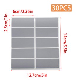 Pine & Linen 300pcs Scratch Off Stickers, Rectangle Gray 1inch*2.36inch Self-Adhesive Labels, DIY Stickers for Lottery Reward Programs/Wedding Games Fundraisers