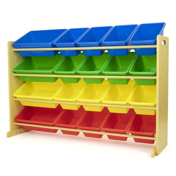 Humble Crew Natural Primary Extra Large Toy Organizer with 20 Storage Bins