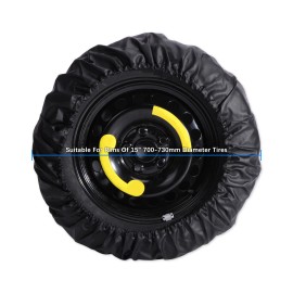 KEEPDSGN For Jeep Liberty 2003 2004-2007 15" Spare Tire Tyre Wheel Cover Black Waterproof