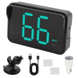 GUGUMO GPS Digital Speedometer for Car MPH, Universal HUD Speed Meter with LED Large Font, Plug Play for Car Truck Motor SUV Golf Cart All Vehicles (2025 New with Bracket & Charger)