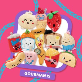 Ami Amis Plush Knit Toy 4-Inch Cuppy & Telly, Cute Collectible Stuffed Plush Toys 2-Pack