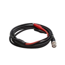 kenable BNC Plug Test Measurement Lead with 2 x Crocodile Clips Black & Red Cable 2m [2 metres]