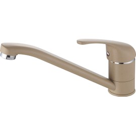 Beige Kitchen Taps Round Sink Mixer Tap Quality Brass with Hoses and Standard Fittings