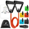ProSource Fit Tube Resistance Bands Set with Attached Handles, Door
