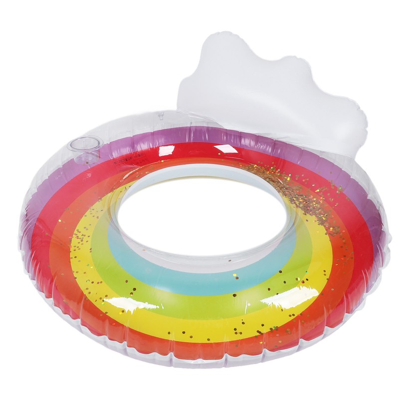Swimming Ring Pool Float Inflatable Colorful Thickened PVC Pool Float