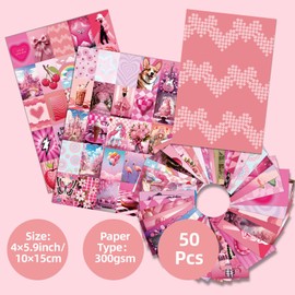 Bailinks 50 Pieces Wall Collage Poster Set, Aesthetic Picture Collection for Wall Decoration, Perfect Room Decor for Bedroom and Dorm, Ideal for Teen Girls and Boys (Style05)