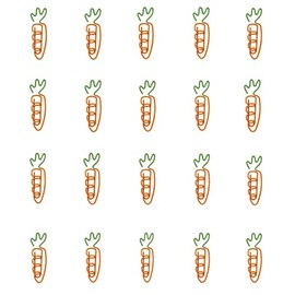 Gullor Cute Paper Clips, Vegetable Shape Paperclips, Memo Clips, Shaped Bookmarks, 20 Pieces, Carrot