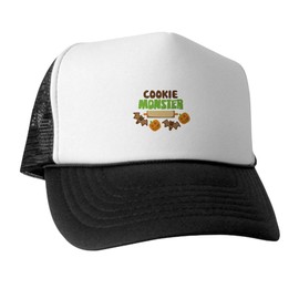 CafePress Cookie Monster Snapback Trucker Hat Black/White