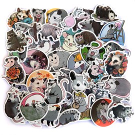 Cute Rat Stickers Opossum Sticker Pack for Water Bottles, Laptops, Vinyl Waterproof Decals Possum Party Favors Supplies, Funny Opossum Gifts