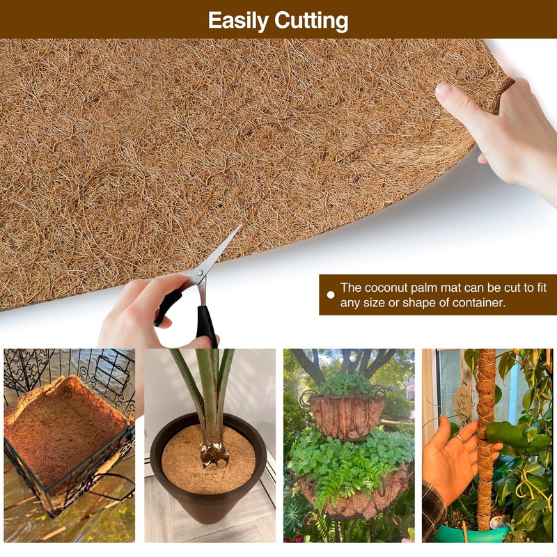 MAXPACE Natural Coconut Coir Liner Sheets - 14x11inch 2 Pcs