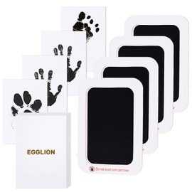 4-Pack Inkless Baby Hand and Footprint Kit with Mess-Free Ink Pad – Baby Safe Ink Pad for Hand, Foot & Paw Prints – Ideal for Newborns, Dogs & Cats Keepsake Kit – 16 Keepsake Art Cards