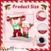 Shappy 6 ft Santa Inflatable Weight Lifting Xmas Decor LED,