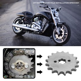 Create idea 2 Set 428 17T 17mm Motorcycle Front Engine Sprocket Drive Gear for 50cc 70cc 110cc 125cc 140cc 160cc Compatible with Honda TaoTao ATV Quad Dirt Bike