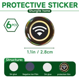 6 Pieces Blocker Protection Neutralizers Stickers for Cell Phones Tablets Laptops Computer WiFi Printer TV Electronic Devices Black
