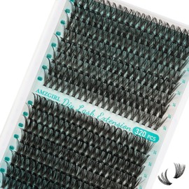 Lash Clusters Wispy 320PCS Eyelash Extension 40D 50D Cluster Lashes Individual Lashes DIY Lash Extension Natural Look Cluster Eyelash Extensions Soft False Eyelashes at Home for Beginners(D-14mm)