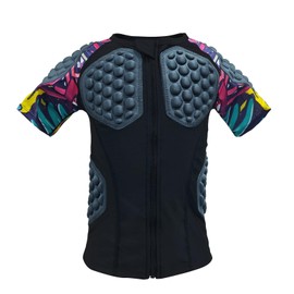 Topeter Kids Protective Shirt Boys Football Shirts with Pads Youth Protective Gear for Roller Skating, Skiing, Snowboard, Balance Car (Pink YXL)