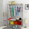 Oliote Rod Garment Rack 3 Tier Metal Wire Shelving Hang