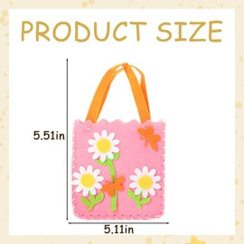 AYNKH 7-teiliges Nähwerkzeug für Mädchen im Alter von 5–10 Jahren, Strickfilz, handgemachtes Nähen, dreidimensionale Cartoon-Tragetasche (Welpe + Schmetterling + Fisch + Blume + Junge und Mädchen +