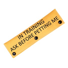 In Training Dog Leash Sleeve Ask To Pet Give Me Space Dog Leash Sleeve Working Dog Leash Wrap (PETTING ME-S)