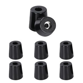Leliafleury 8 Pcs Rubber Feet Pads Black Rubber Furniture Feet Non Slip Tapered Bumper Pads for Cabinet Tables Chairs Couches Chopping Boards (30 x 20 x 25mm)