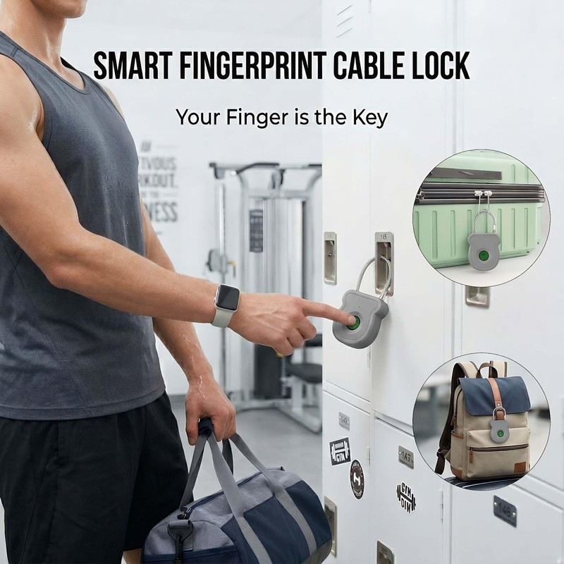 2026 Upgrade Smart Fingerprint Padlock - Keyless Lock with High-Resolution