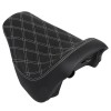 Unbranded Black+White Stitching Front Driver Solo Seat Fit For Harley