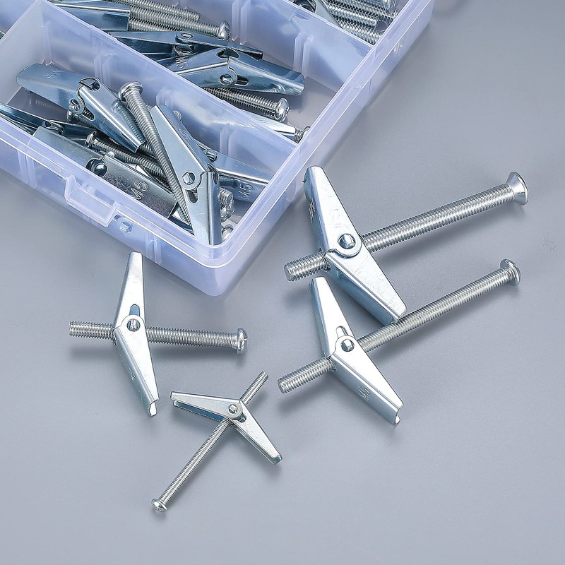 Toggle Dowels and Drywall Screws Set, 32 Pieces M3/M5/M6 Toggle