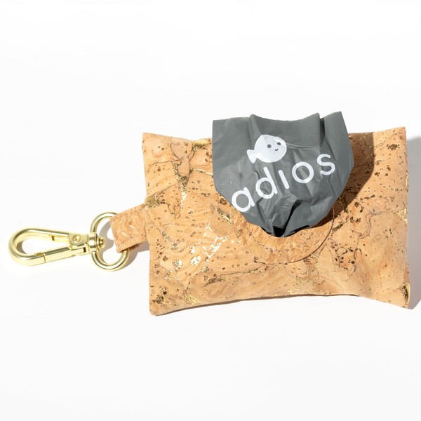 Adios Dog Poop Bag Holder, Handmade From Sustainable Cork –