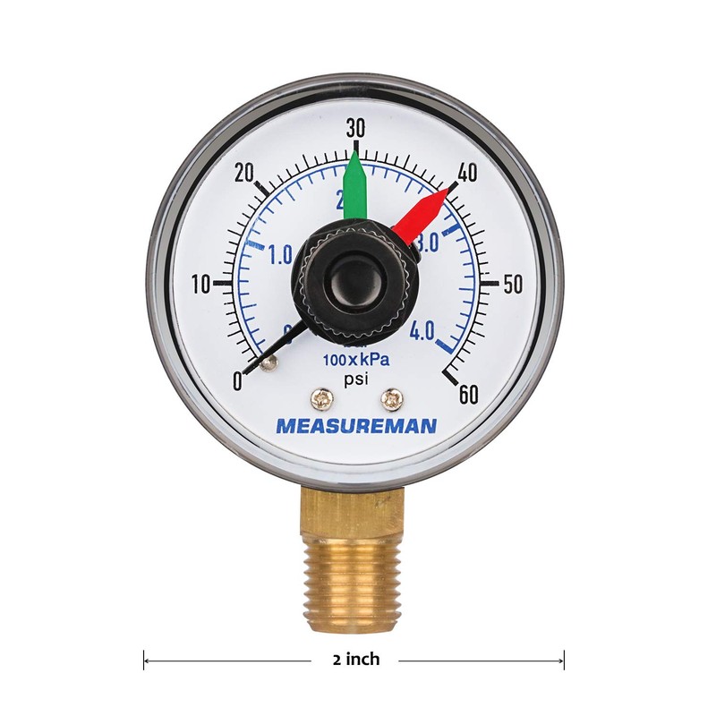 MEASUREMAN Boxed Pressure Gauge with Dial Replacement for Select Filters,