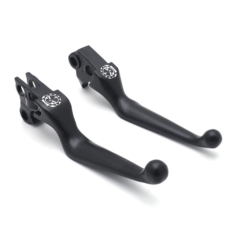 HTTMT- Black Skull Brake Clutch Hand Lever Compatible with H-D