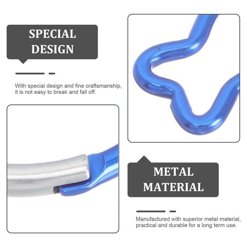 BESPORTBLE Pack of 10 Stainless Steel Carabiners: High Performance Spring