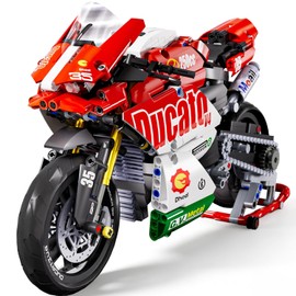Chodia Motorcycle Building Set Superbike Motorbike Toy for Collectors with Display Stand Mechanical Engineering 1:10 Collectible Model Kit Birthday Gifts for Boys Teens and Adults Ages 8+-12 (883 PCS)