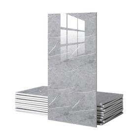 proprodiudiu 10PCS Peel and Stick Backsplash Marble Wall Tiles 23.6"x11.8"