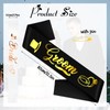 2 Pcs Bride and Groom Sash with Gold Foil, Bachelorette