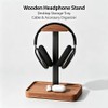 Solid Wood Headphone Stand for Gaming and Office Desks –