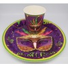 Mardi Gras Mask Party Tableware, Party Tableware Decoration with 61