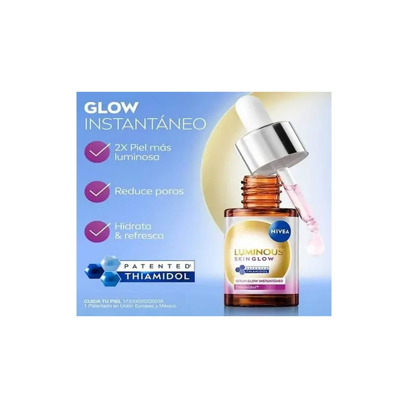 Nivea Luminous Efecto Glow Tonico 100ml + Serum Facial 30