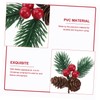 MAGICLULU 10pcs Lifelike Christmas Pine Tree Branches Berries and Pine