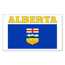 CafePress Alberta Flag Rectangle Bumper Sticker Car Decal