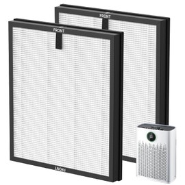 2 Pack HAP603 Replacement Filter Compatible with ECOSELF HAP603 Air Purifier, # RFHAP603, White