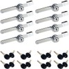 WOOCH Sliding Glass Door Ratchet Lock with Chrome Finish, Keyed