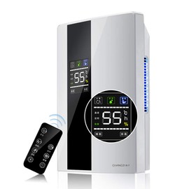 2.2L Dehumidifier for Home, Basement and Room 323ft², with Drain Hose, Timer, Intelligent Humidity Control and Large Water Tank, Small Dehumidifiers with LCD Display