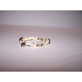 handmade Wet Nose Designs Tropical Hula Girls CAT COLLAR on Tan Hawaii Hawaiian