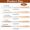 Matwsec 5 PCS Long Liner Brushes Natural Wood Detail Paint