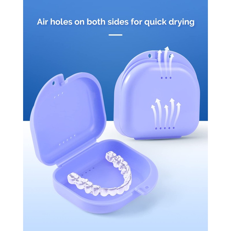 JMU Retainer Case with Vent Holes, Mouth Guard Case Dental