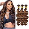1b/30 Body Wave Bundles Ombre Brown 3 Bundles Human Hair