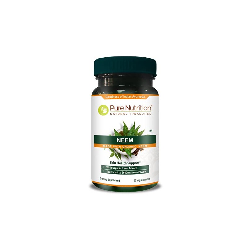 Pure Nutrition Neem Capsules 700mg. (Equivalent to 2600mg Neem Leaf