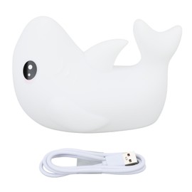 Night Light Silicone Cute Shark USB Rechargeable LED Colorful Night Lamp for Babies Breastfeeding Sleeping